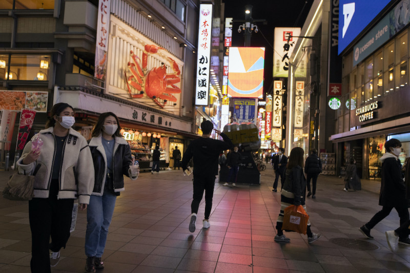 日本大阪街景。   圖：達志影像/美聯社