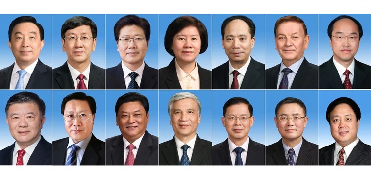 美國行政部門7日宣布，將對14名中國全國人大常委會副委員長實施制裁。   圖：翻攝新華社