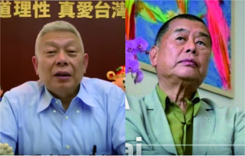 旺中集團老闆蔡衍明（左）及壹傳媒創辦人黎智英（右）。   圖：新頭殼合成