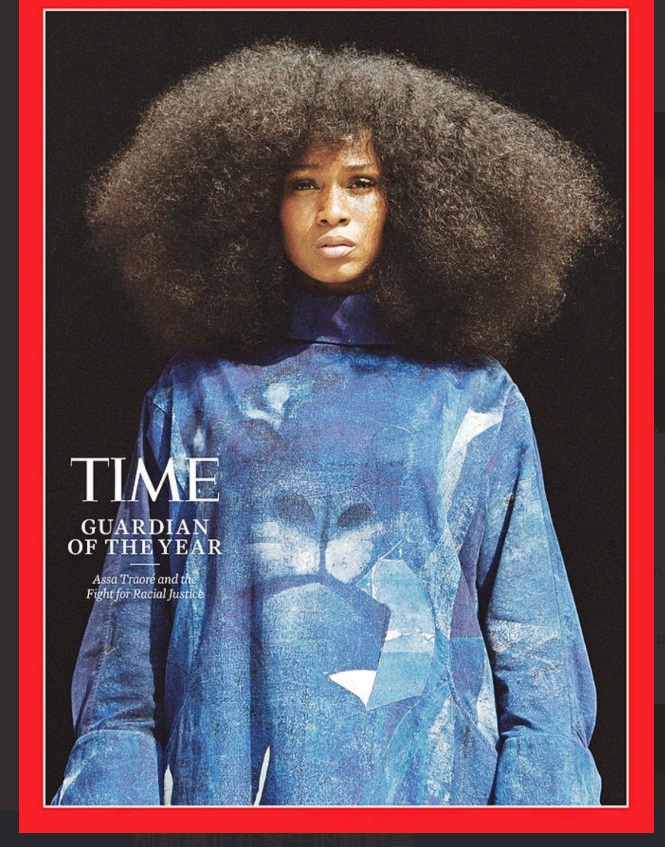 《時代周刊》封面專題2020年度守護者阿薩·特歐黑（Assa Traoré）   圖:擷取自推特