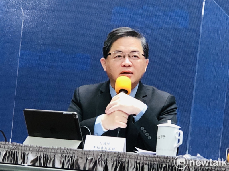 行政院秘書長李孟諺今（17）天也批評盧秀燕，「不該用突襲方式造成國際友人對台灣的不信任」。   圖：謝莉慧/攝