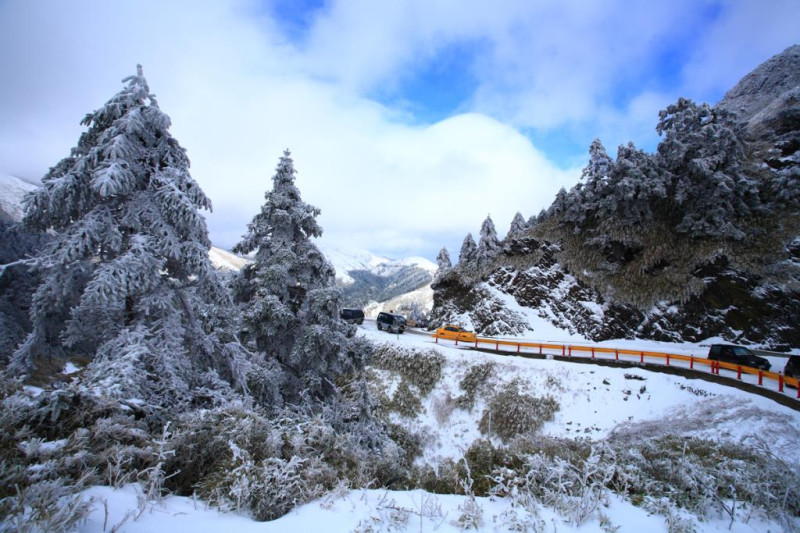 合歡山將在明年1月1日至3月1日進行雪季交管(圖為往年雪景)。   圖：交通部觀光局／提供