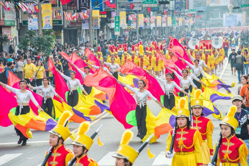 嘉義市國際管樂節有熱鬧的踩街遊行。   圖：嘉義市政府/提供（資料照）
