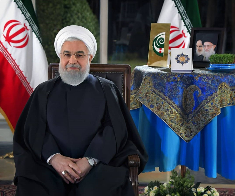 對於拜登政府曾允諾會重回伊核協定，伊朗總統魯哈尼表示相信伊朗民族英勇、堅毅的態度，會讓下一屆美國政府恢復其在伊核協議中的承諾。   圖：翻攝自Hassan Rouhani推特