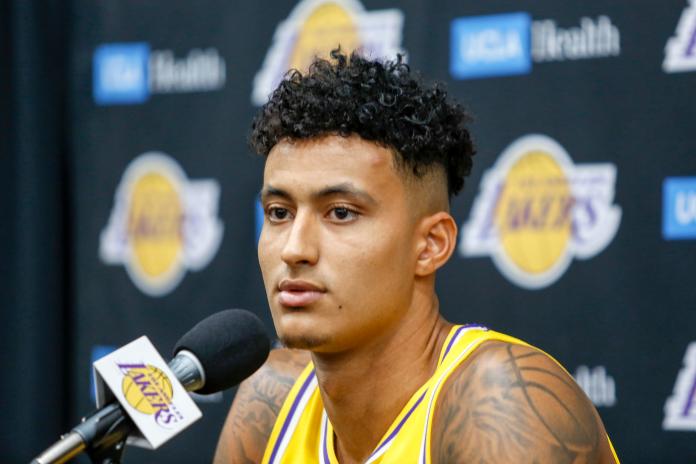 湖人新星Kyle Kuzma。   圖：取自美聯社／達志影像