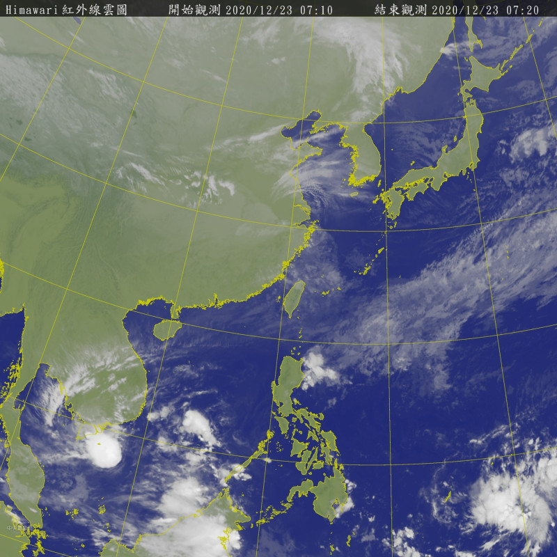 今日鋒面通過台灣，全台都有降雨，北部及東北部雨勢較大。   圖：中央氣象局/提供
