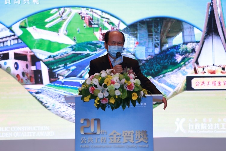 工程會主委吳澤成致詞提出三大目標及感謝優良工程團隊。   圖：工程會提供