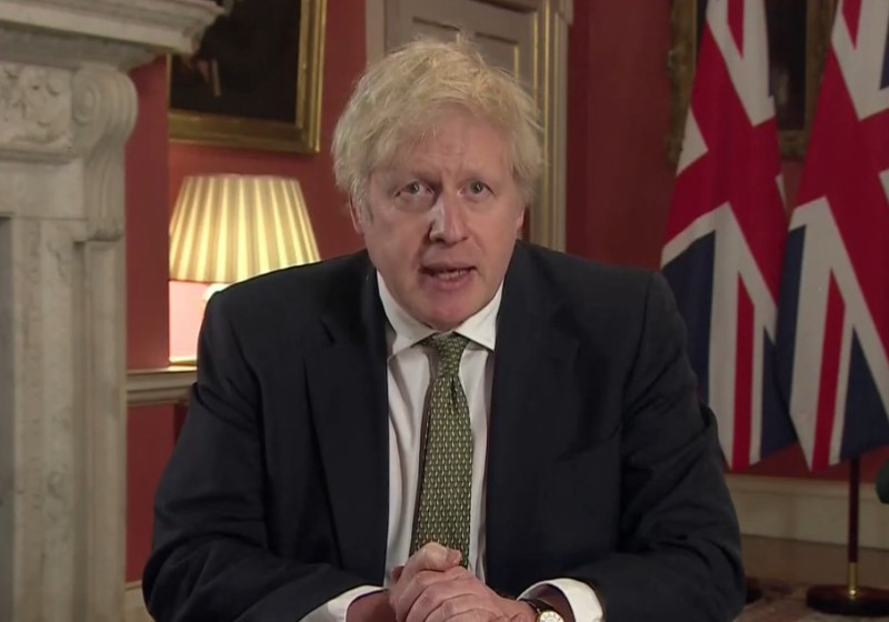 英國首相強生（Boris Johnson）4日晚間宣布英格蘭地區從午夜起再度採取封城措施。   圖：翻攝強生推特