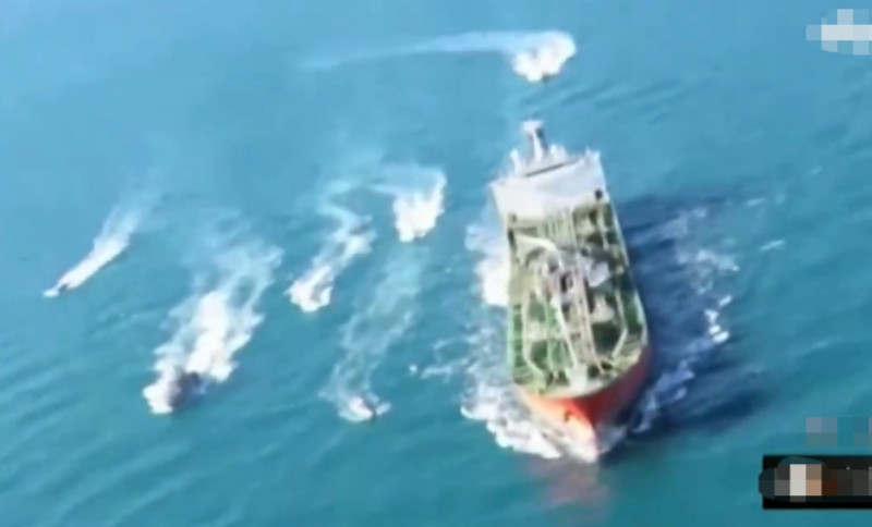 南韓「漢克化學」(HANKUK CHEMI)油輪遭伊朗革命衛隊扣押。   圖 : 翻攝自環球網