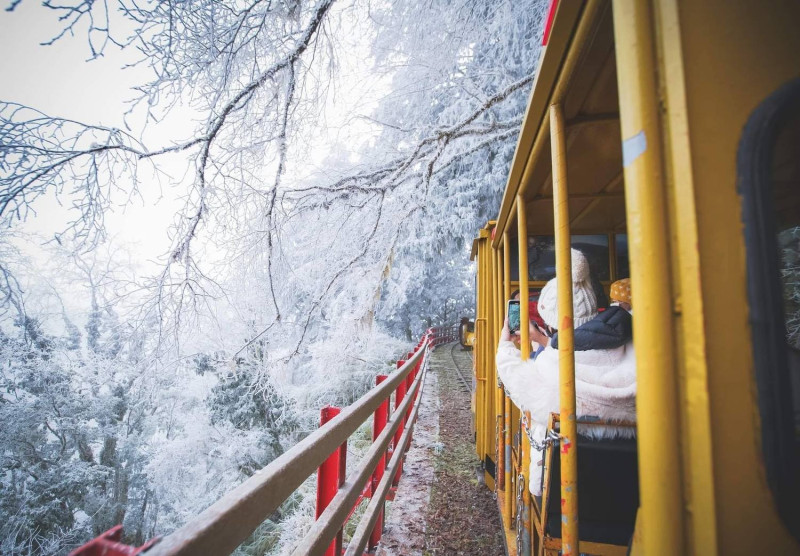 由於明日寒流來襲，大雪山、合歡山、太平山等都祭出相關管制措施。   圖：翻攝自太平山森林遊樂區臉書