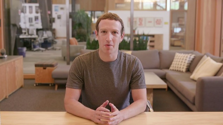 臉書創辦人祖克柏宣布，「無限期」延長封鎖川普的Facebook和Instagram帳號，直到政權和平轉移。   圖：翻攝自祖克柏臉書（資料照）