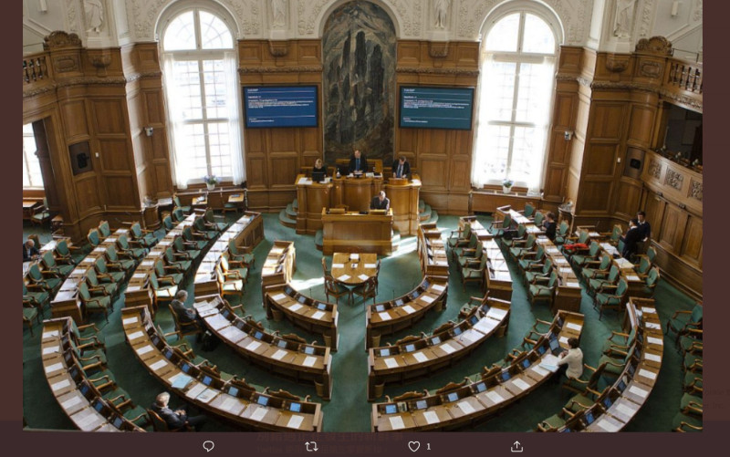 丹麥國會。   圖:擷取自推特