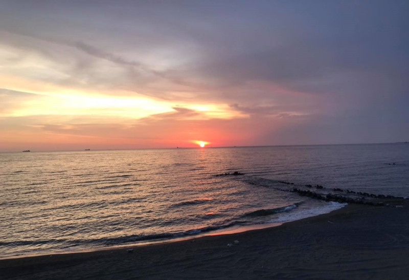 台南黃金海岸的落日夕陽美景。   圖：台南觀旅局／提供