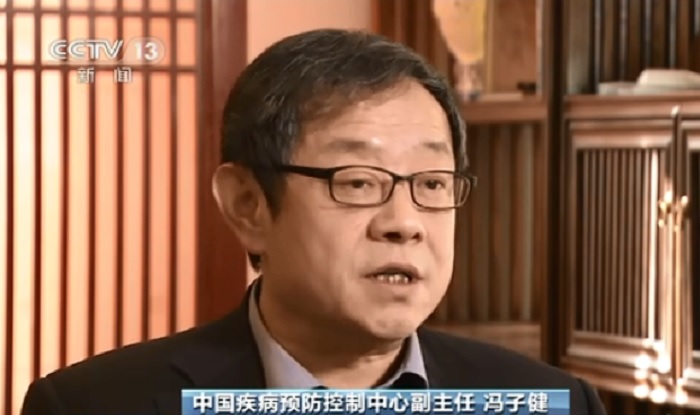 中國疾控中心副主任馮子健表示，去年4月後在中國發生的疫情，病毒都源自境外。   圖：翻攝央視畫面