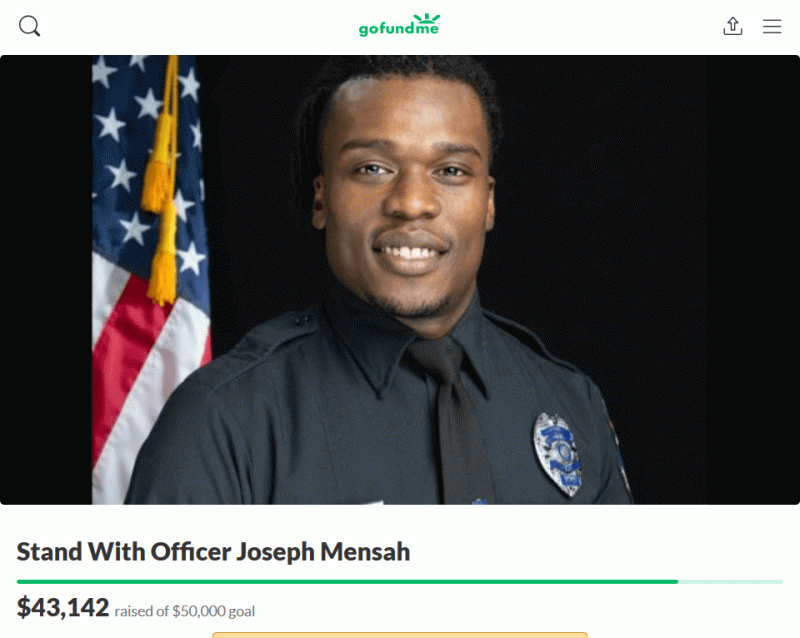 美國威斯康辛州密爾瓦基市1名前警官約瑟夫·門薩被聘為副警長。   圖：翻攝自Go Fund Me 官網