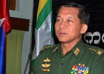 緬甸軍政府領導人敏昂萊（Min Aung Hlaing）。   圖 : 翻攝環球網