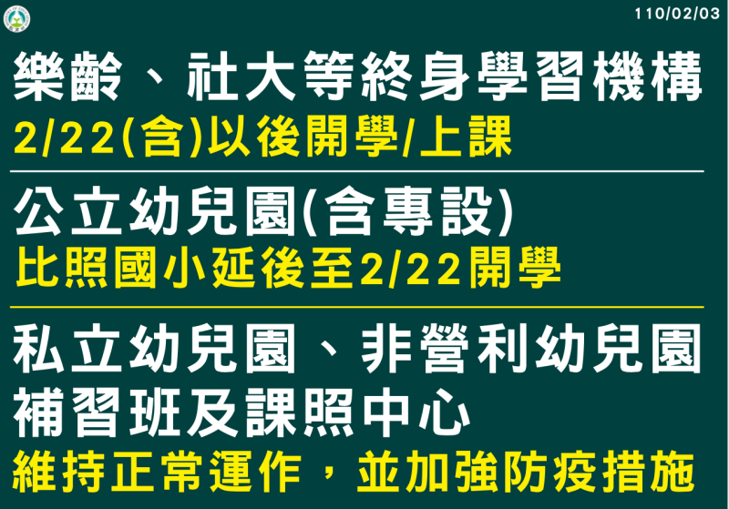 教育部部長潘文忠宣布延後開學防疫措施。   圖：中央流行疫情指揮中心/提供