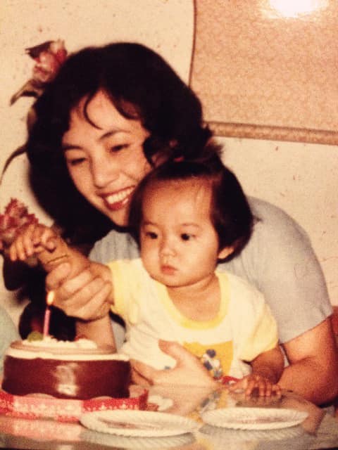 隋棠小時侯和媽媽的合照，讓網友看了驚嘆基因的強大。   圖：翻攝自隋棠臉書