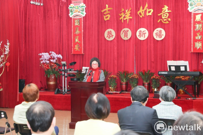 監察院長、國家人權委員會主委陳菊今（17）天於新春團拜致詞。   圖：監察院提供