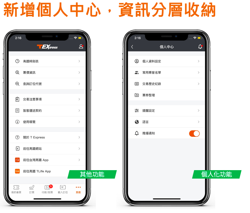 新版「T-Express」提供更清楚的乘車資訊。   圖：台灣高鐵／提供
