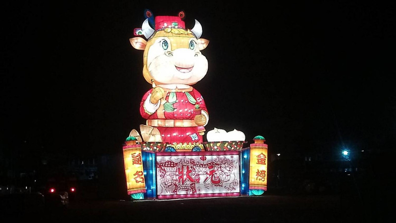 台灣燈會展出的副燈「犢站金榜」將於2月26日到3月7日移師到北門遊客中心廣場展出。   圖：台南觀旅局／提供