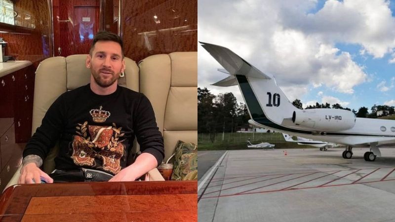 Lionel Messi(梅西)的私人飛機。   圖／取自推特