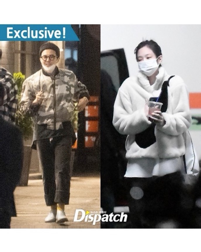 韓國知名狗仔《Dispatch》一早爆出GD、JENNIE的戀愛消息，YG娛樂火速回應。   圖：翻攝自Dispatch IG