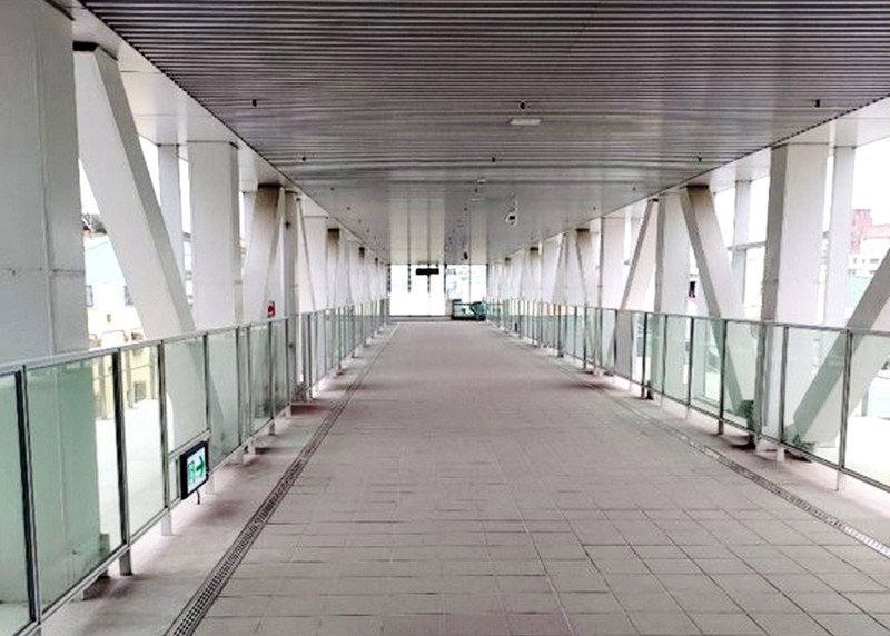捷運九德站連通天橋。   台中市政府/提供