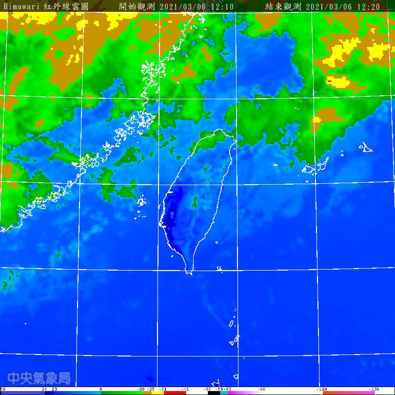 鋒面靠近迎風面的北台灣已出現明顯雨勢。   圖：中央氣象局／提供