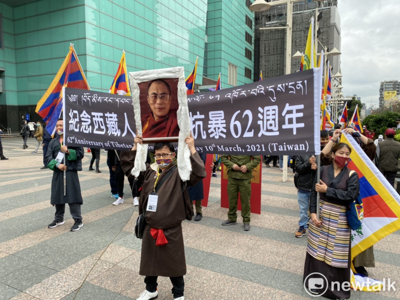 西藏抗暴62週年大遊行。   圖：周煊惠 / 攝