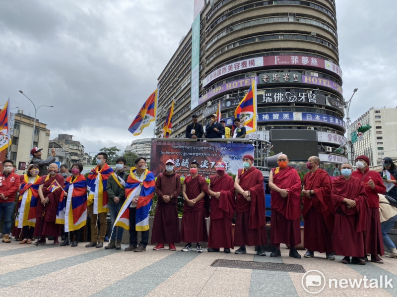 西藏抗暴62週年大遊行。   圖：周煊惠 / 攝