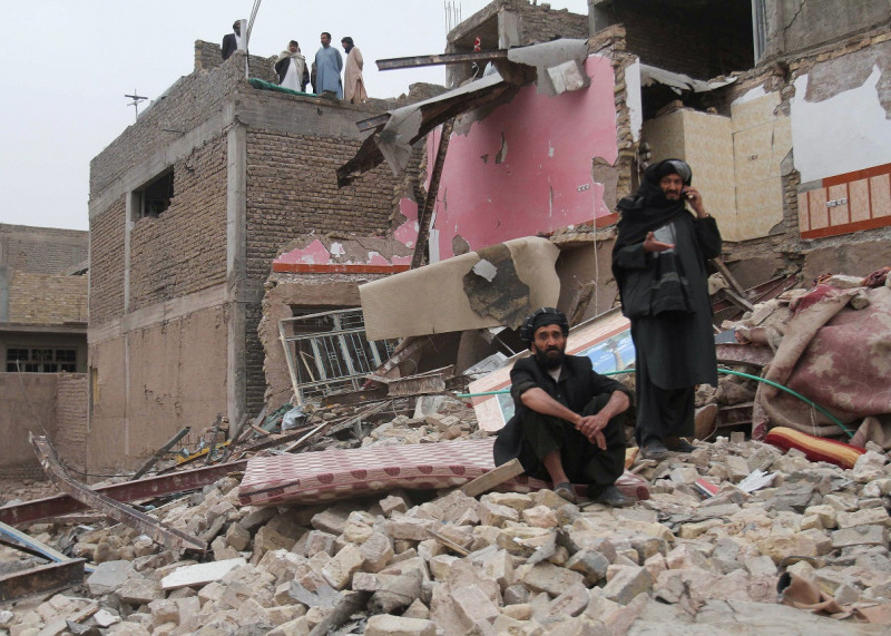 居民住家都被炸毀。   圖：達志影像/路透社