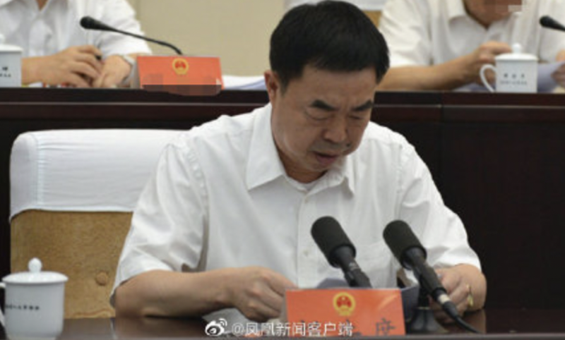 中國貪官前人大常委會原黨組副書記、副主任武勇，遭到檢警偵查。   圖：翻攝自微博