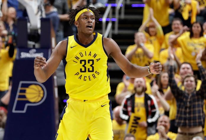 溜馬前鋒Myles Turner。   圖／美聯社／達志影像