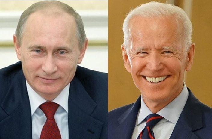 美國總統拜登（右）與俄羅斯總統普亭（左）。   圖：翻攝自普亭、拜登臉書(新頭殼合成)