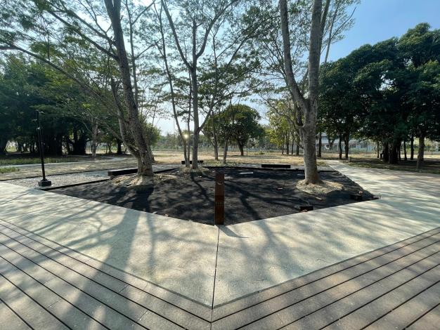 大隆田生態文化園區內將設置原木步道、休憩座椅及樹屋。   圖：台南市都發局／提供