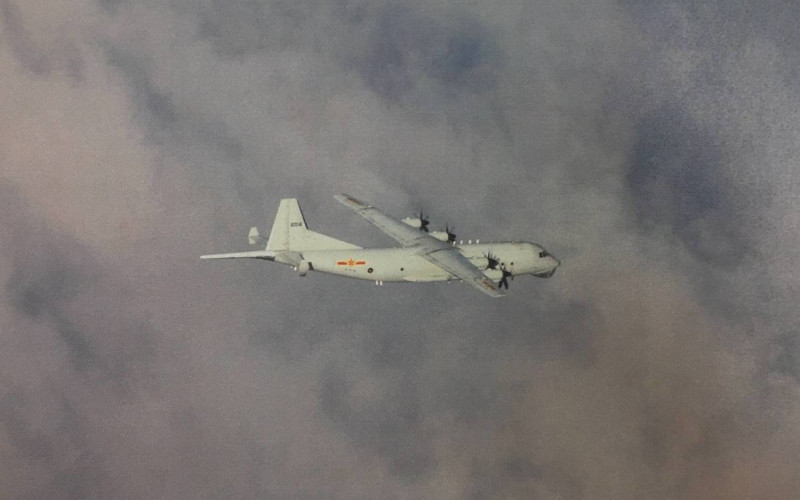 空軍今天傍晚發布共機動態，一架運8反潛機下午侵犯台灣西南防空識別區（ADIZ ）   圖/國防祁提供