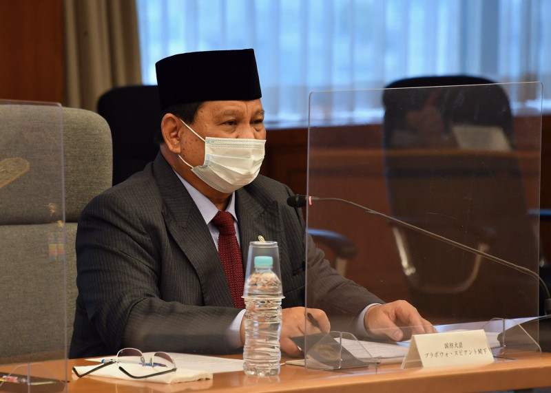 印尼國防部長普拉伯沃表示，國際爭端應透過外交與對話解決，而任何爭端都應遵守法治。   圖：翻攝自防衛省‧自衛隊推特