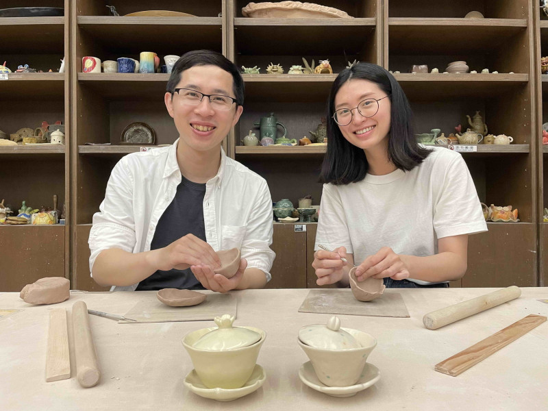 「陶茶之旅」參與者可以手作完成1組蓋碗。   圖：新北市立鶯歌陶瓷博物館 / 提供