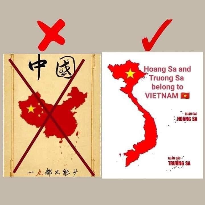 越南網友不滿H&M改中國地圖，號召抵制並上街抗議。   圖：翻攝自H&M河內阮志清路門市臉書