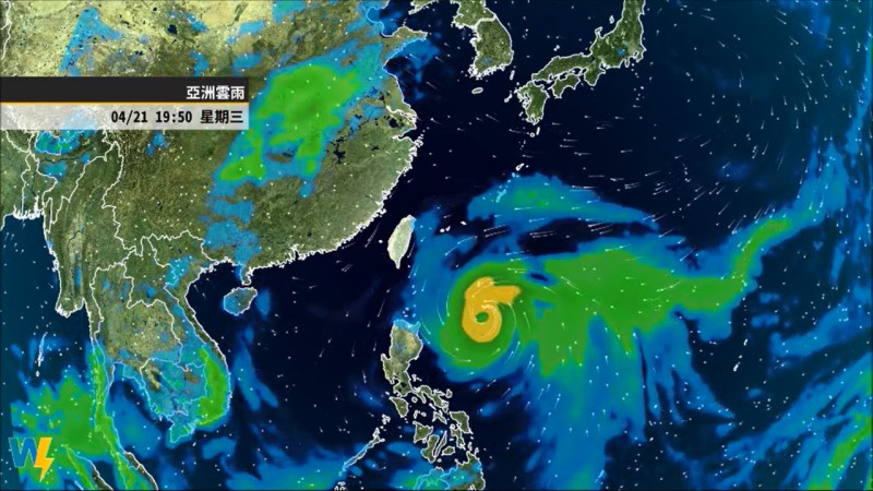 氣象達人彭啟明預測颱風將於周三四離台最近。   圖：翻攝自彭啟明臉書