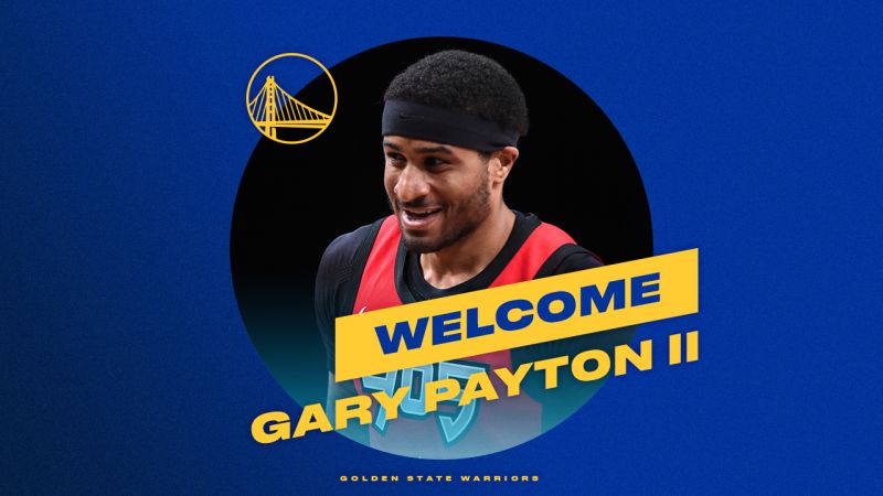 傳奇控衛「手套」Gary Payton之子Gary Payton II加盟勇士。   圖／取自金州勇士推特