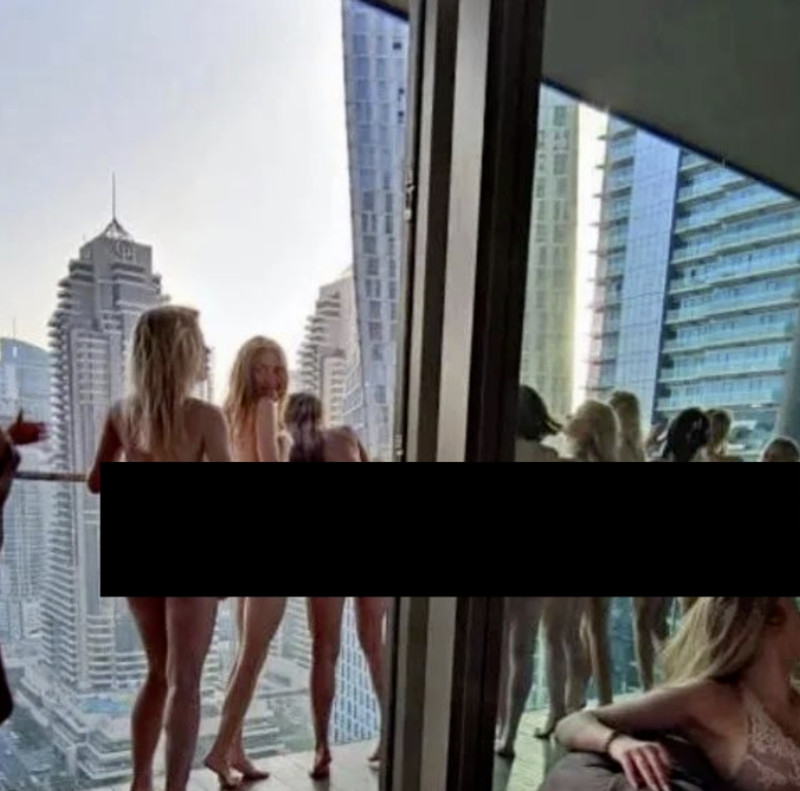 女孩們在杜拜公寓內的照片。   圖：翻攝自微信