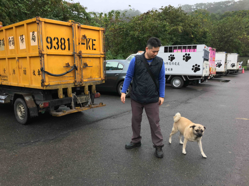 永和區清潔隊機關犬「旺旺」，是資深又高人氣的機關犬之一。   圖：新北市動保處提供