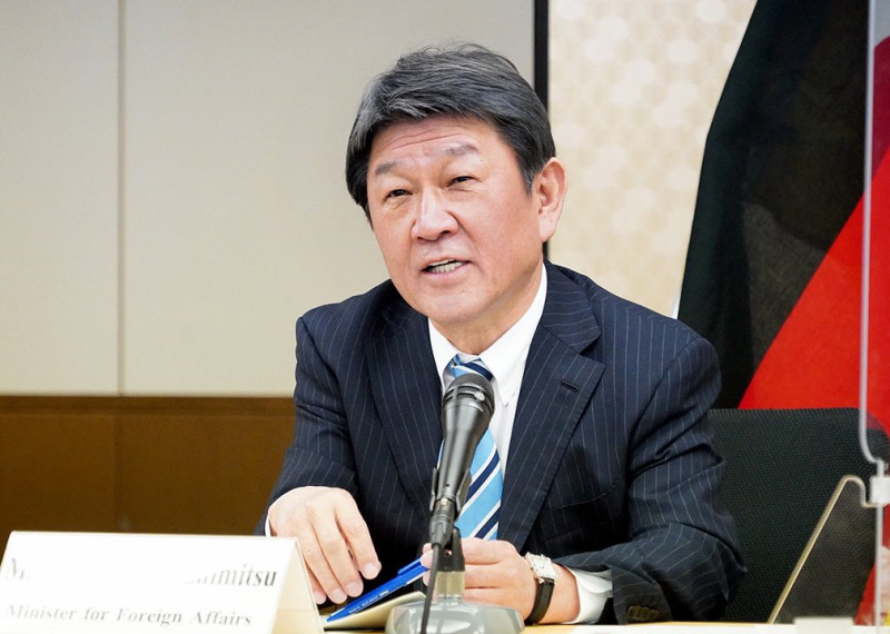日本外務大臣茂木敏充表示對新政府寄予厚望，期待實現自由開方的印太地區。   圖：翻攝自茂木敏充推特（資料照）