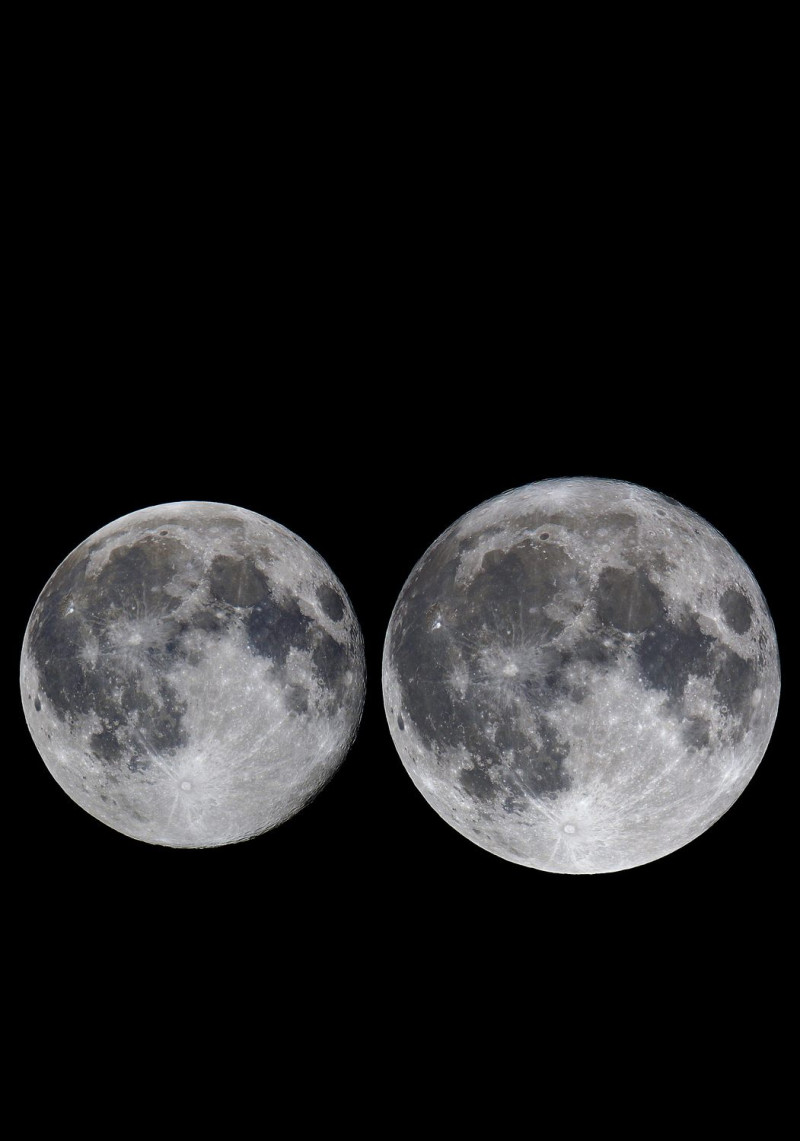 今年首次超級月亮將在今晚登場。   圖：台北市立天文館／提供