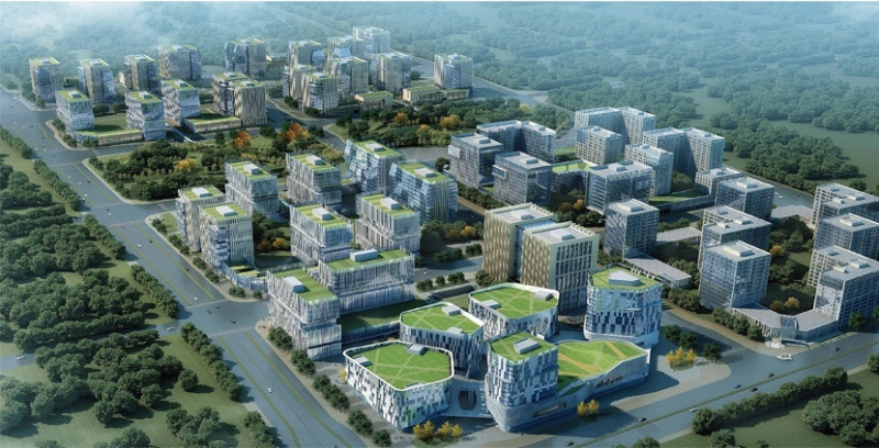 北京中科創新園區項目，最近展開重新修正設計規劃方案。   圖 : 翻攝自中科電商谷