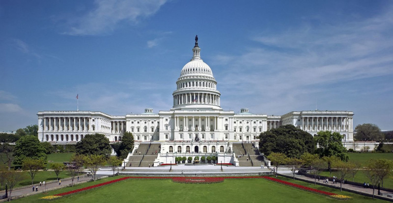 美國國會大廈。   圖：翻攝維基百科（公有領域 )