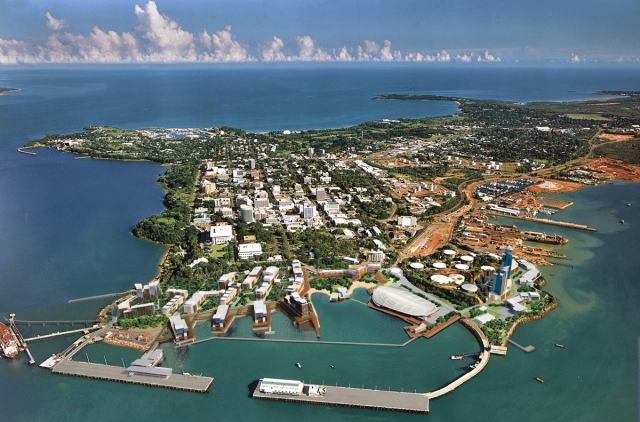 中國嵐橋集團租借澳洲達爾文港，澳洲政府表示將會重新審查租約。   圖：翻攝新華網