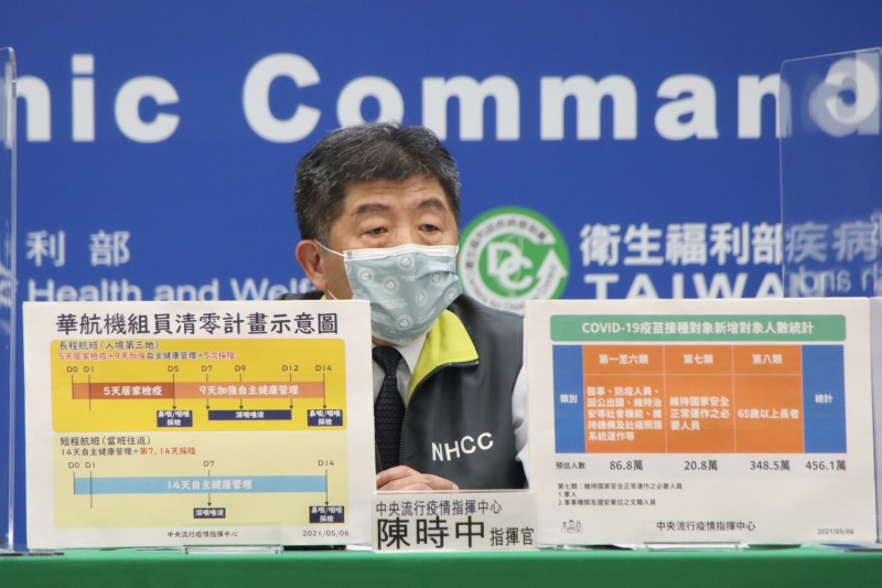 疫情指揮中心指揮官陳時中公佈華航機組員「清零計畫」相關措施。   圖：中央流行疫情指揮中心/提供